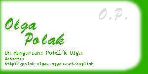 olga polak business card